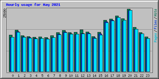 Hourly usage for May 2021