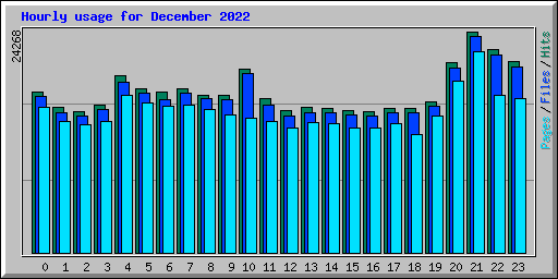 Hourly usage for December 2022