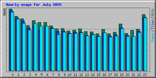 Hourly usage for July 2025