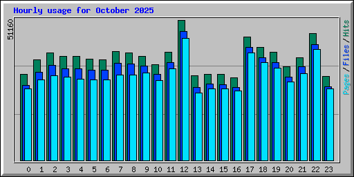 Hourly usage for October 2025