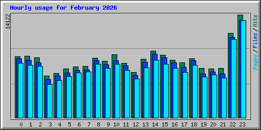 Hourly usage for February 2026